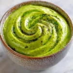 Delicious 5 minute avocado herb sauce ready to enhance your meals.
