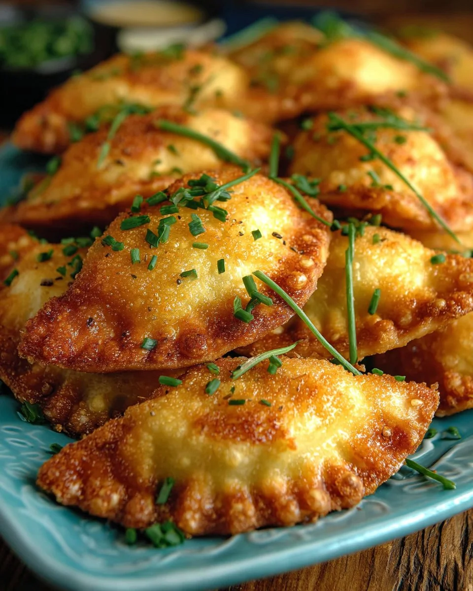 Delicious cream cheese wontons served with spicy chili dipping sauce
