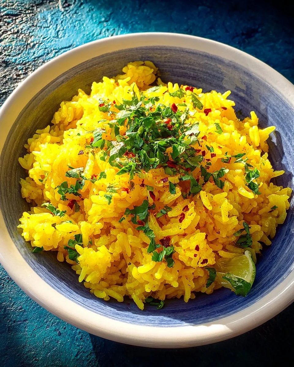 Easy lemon herb rice prepared with fresh ingredients