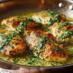 Delicious Lemon Butter Chicken served with fresh herbs and lemon slices.