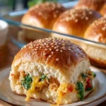 Delicious cheesy chicken sliders served on a platter