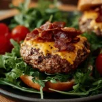 Delicious Crack Burgers served with fresh toppings and a side of fries