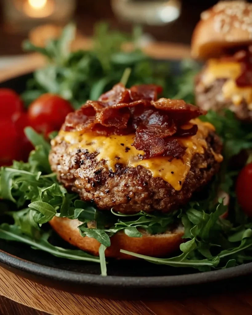 Delicious Crack Burgers served with fresh toppings and a side of fries