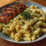 Delicious creamy Garlic Parmesan Chicken Pasta served in a bowl
