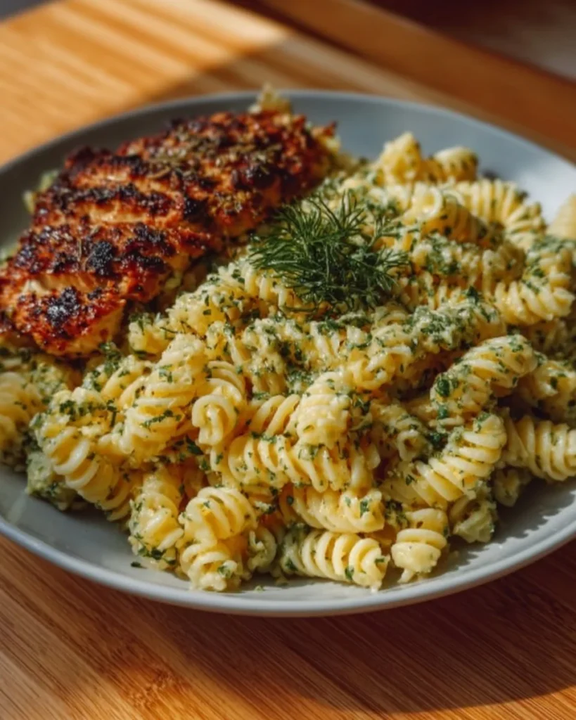 Delicious creamy Garlic Parmesan Chicken Pasta served in a bowl