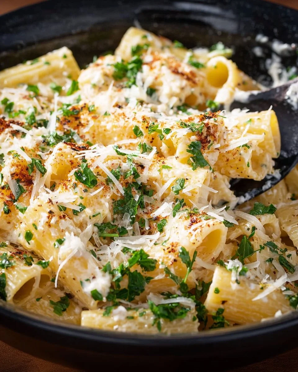 Creamy Crock Pot Chicken Alfredo dish served with pasta