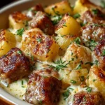 Crockpot Garlic Parmesan Chicken with Potatoes meal served in a bowl