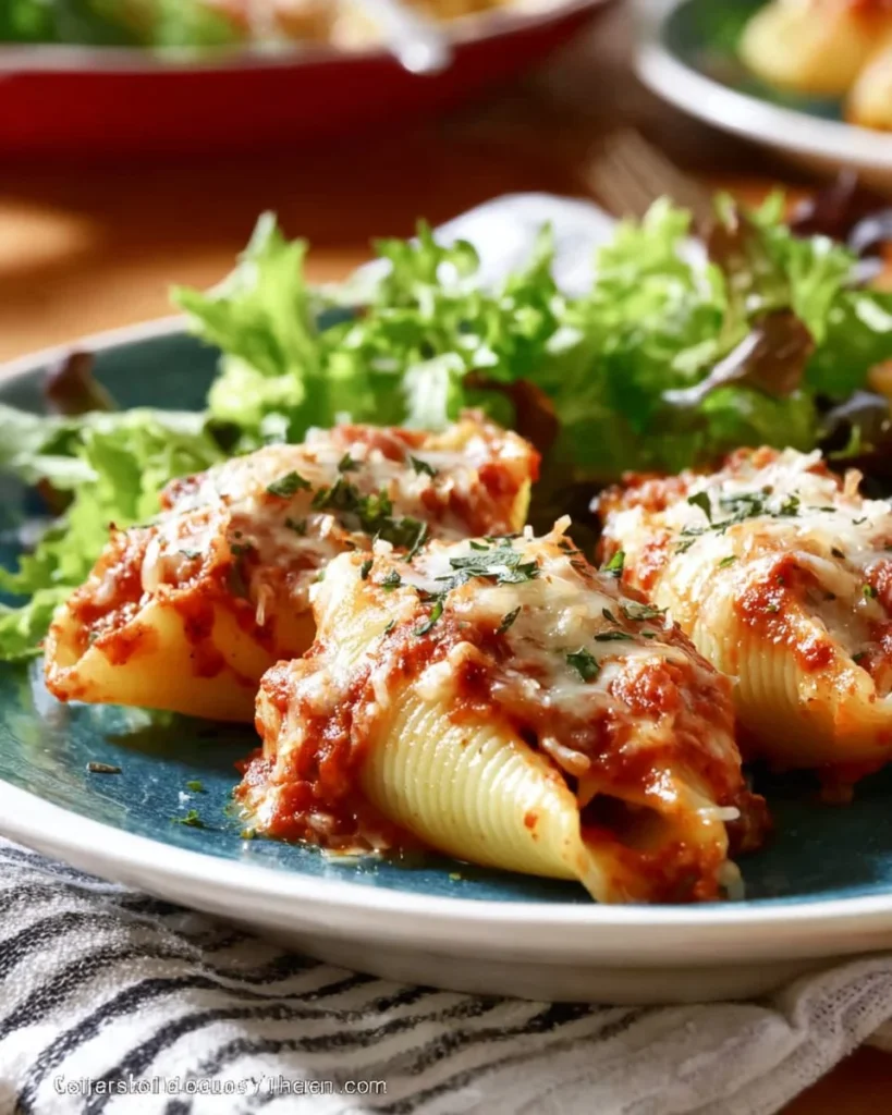 Delicious Pizza Stuffed Shells filled with cheese and pepperoni for a tasty meal.