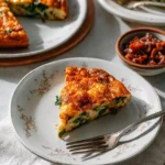 Delicious Sweet Potato Bacon Quiche baked to perfection