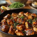 Texas Roadhouse Butter Chicken Skillet served with rice and vegetables