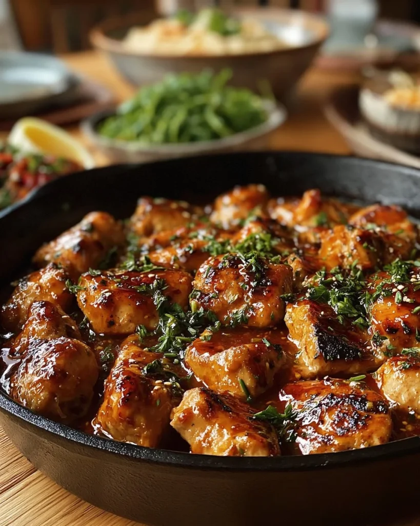 Texas Roadhouse Butter Chicken Skillet served with rice and vegetables