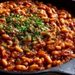 Delicious Southern baked beans served in a bowl