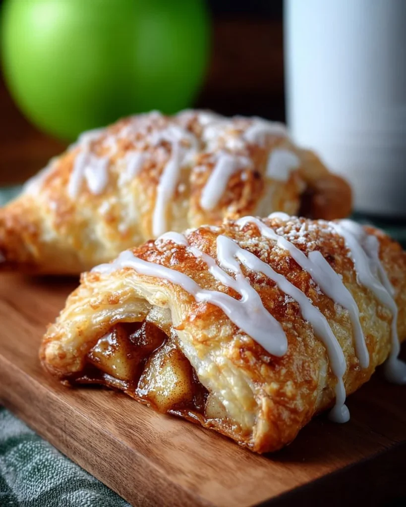Delicious Apple Pie Turnovers with flaky pastry and apple filling