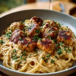 Cowboy Butter Chicken Pasta in a bowl garnished with herbs and spices.