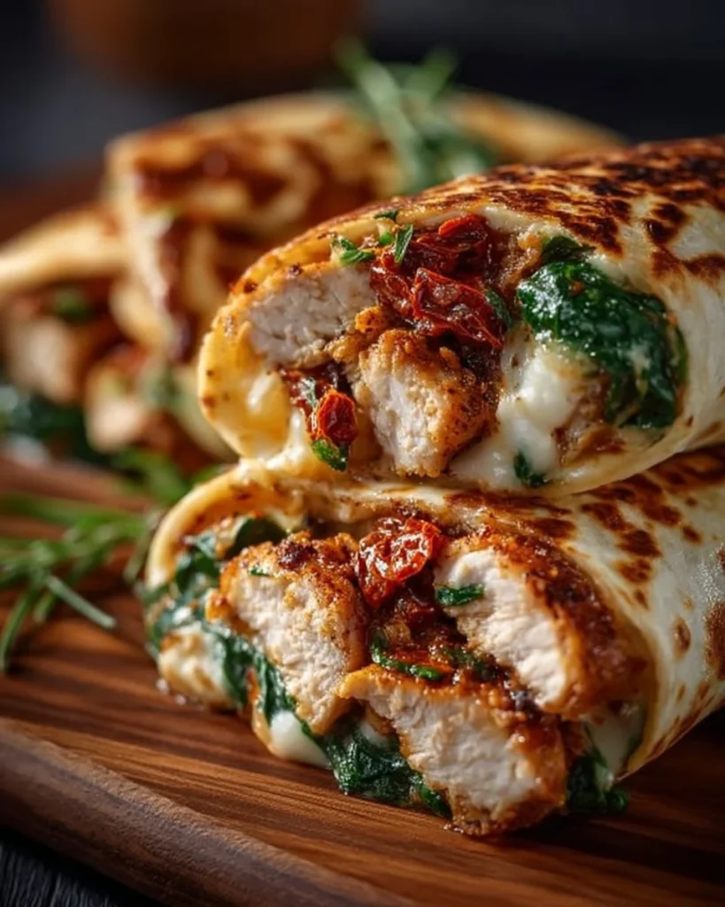 Crispy air fryer chicken and mozzarella wraps on a plate