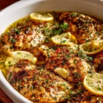 Delicious garlic butter oven baked tilapia served with vegetables