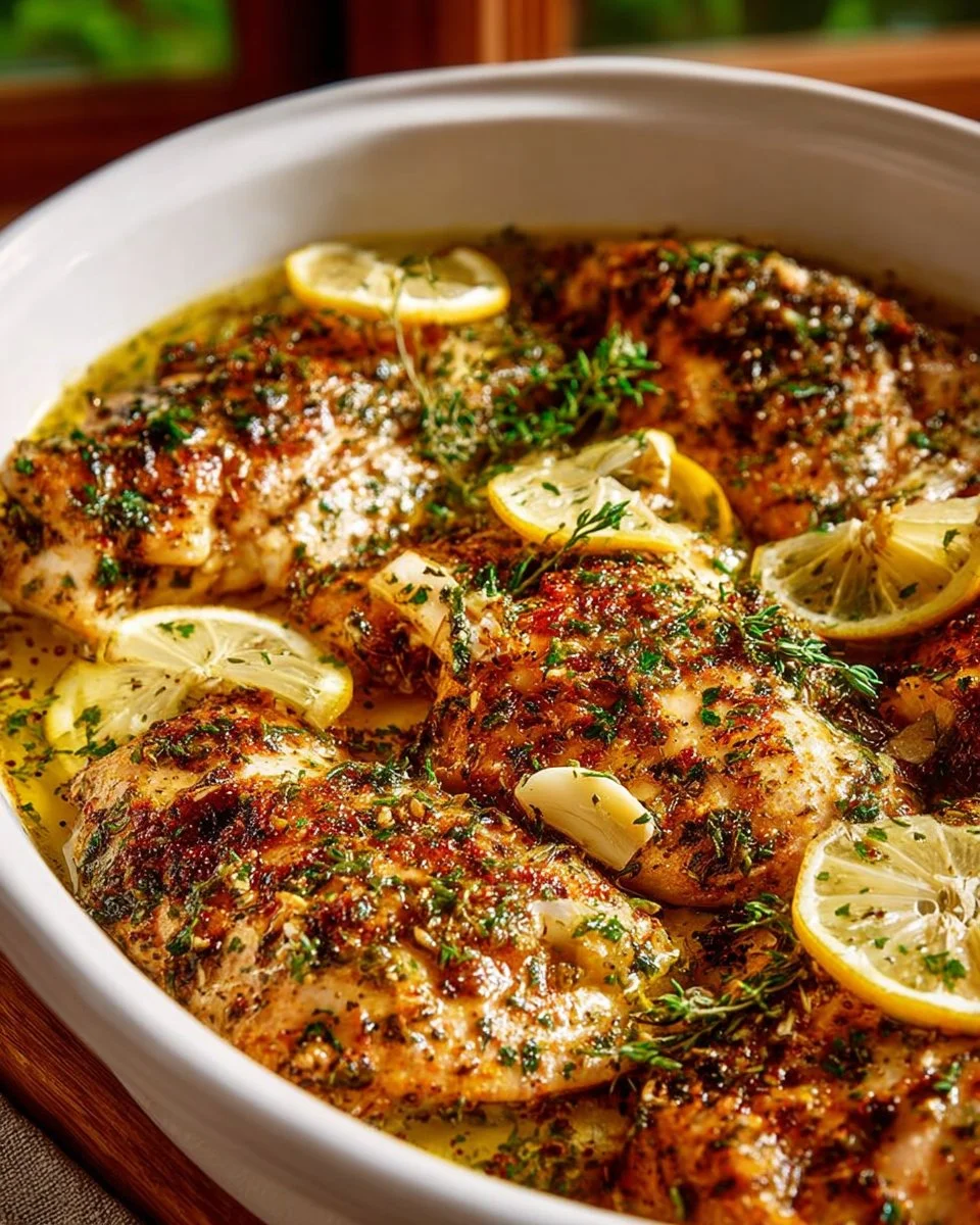 Delicious garlic butter oven baked tilapia served with vegetables