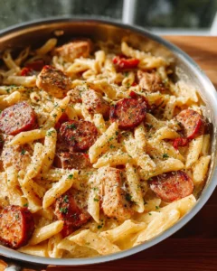 Delicious One-Pot Cajun Pasta with vibrant spices and ingredients