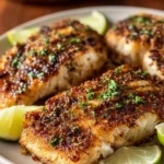 Delicious pan seared tilapia served with fresh vegetables