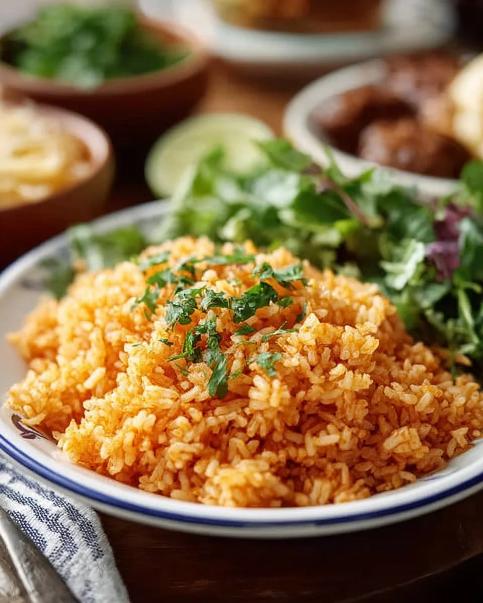 Bowl of Vegan Mexican Rice with colorful vegetables and spices