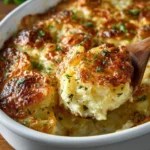 Creamy gratin potatoes baked to perfection with a golden cheese topping