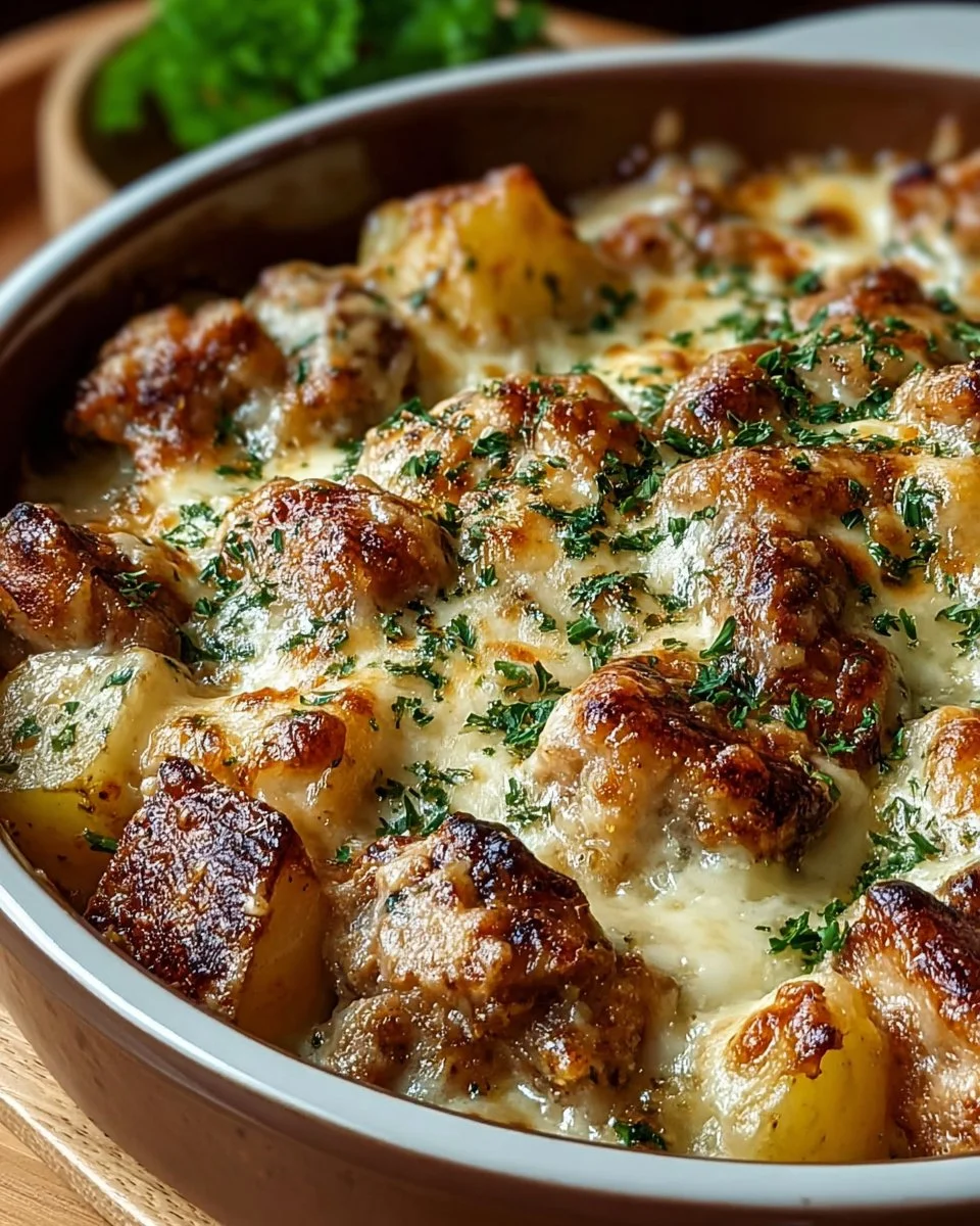 Crockpot Garlic Parmesan Chicken with Baby Potatoes served on a plate