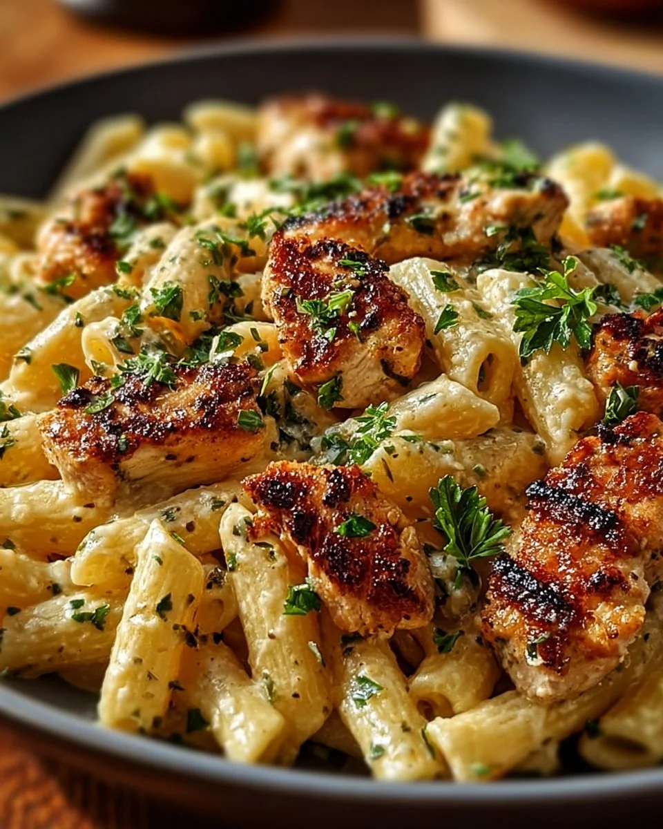 Delicious Marry Me Chicken Pasta dish with creamy sauce and herbs