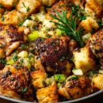 One-Pot Chicken and Stuffing served in a rustic bowl with fresh herbs.