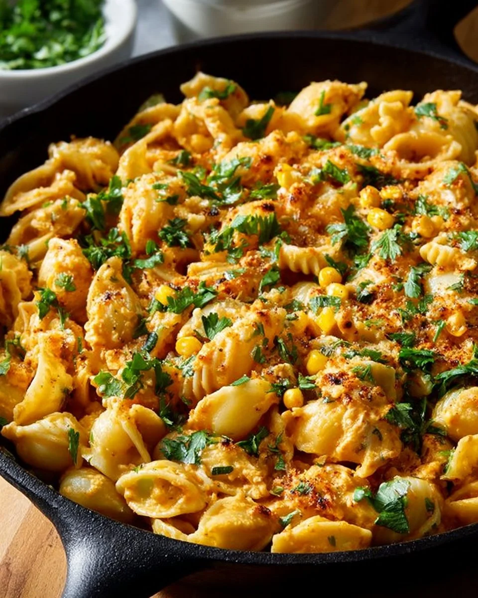Quick chili mac skillet showcasing a hearty one-pan meal with chili and pasta.