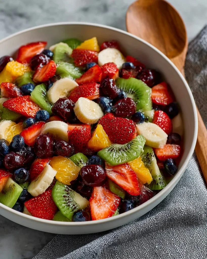 Colorful refreshing citrus fruit salad with oranges, lemons, and grapefruits