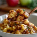 Deliciously simple baked apples topped with cinnamon and nuts