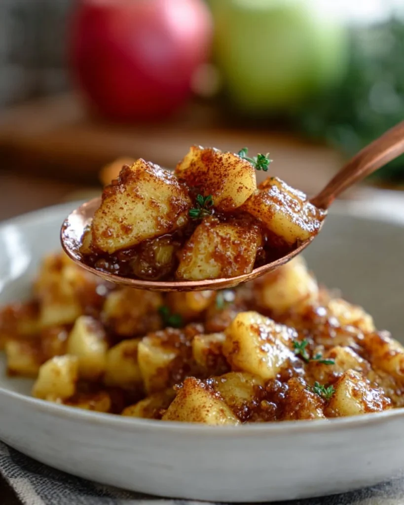 Deliciously simple baked apples topped with cinnamon and nuts