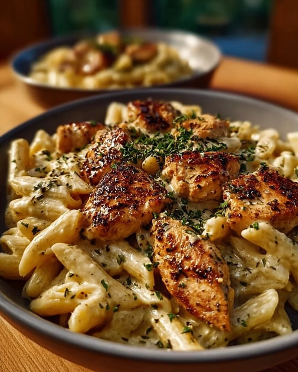 Delicious Cajun Chicken Pasta with vibrant spices and creamy sauce.