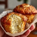 Delicious easy lemon poppy seed muffins on a plate
