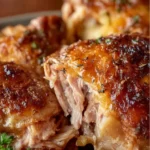 Deliciously roasted turkey thighs served with herbs and spices