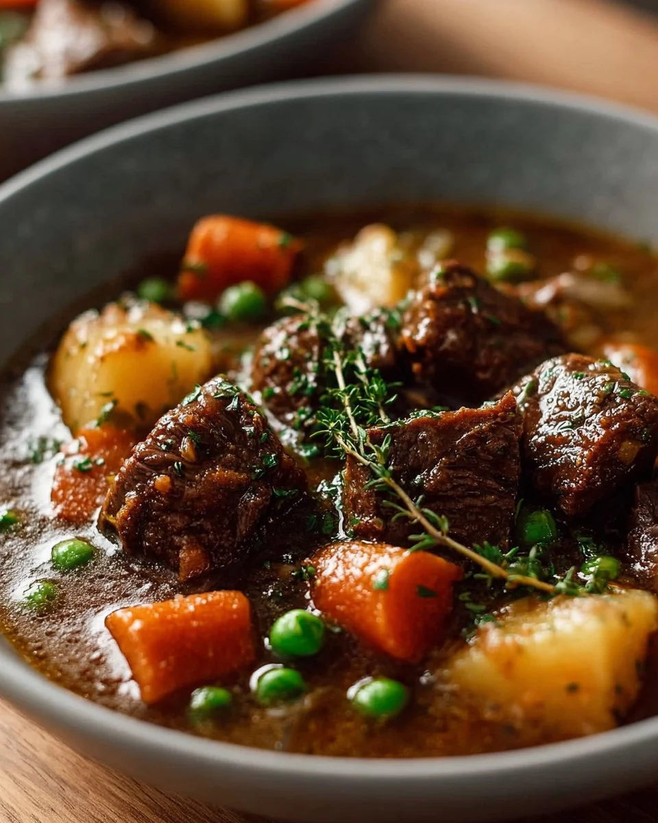 Delicious Vegetable Beef Soup with tender beef and fresh vegetables