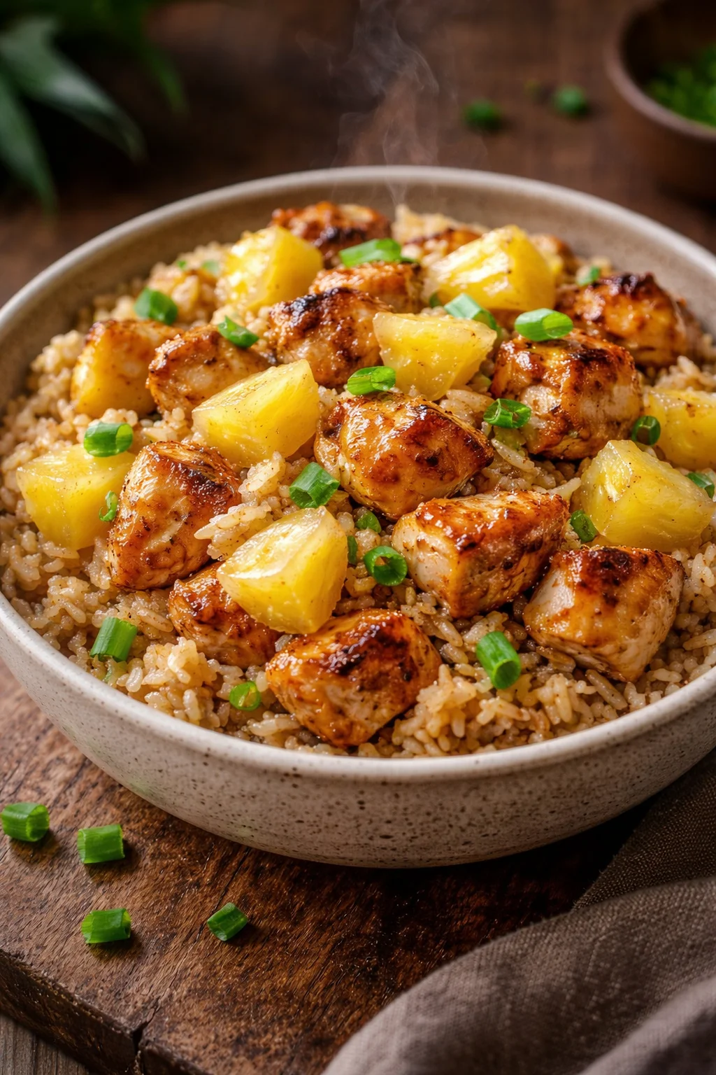 Delicious Chicken Pineapple Rice dish with tender chicken and sweet pineapple