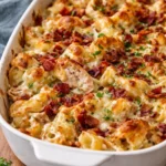 Delicious Crazy Good Casserole served in a baking dish