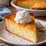 Delicious easy coconut rum pie with a creamy coconut filling and rum flavor