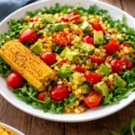 Delicious grilled corn salad with avocado, perfect for summer recipes