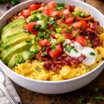 High-protein breakfast bowls filled with healthy ingredients for a nutritious meal.