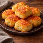Delicious homemade leftover mashed potato cheese puffs ready to serve