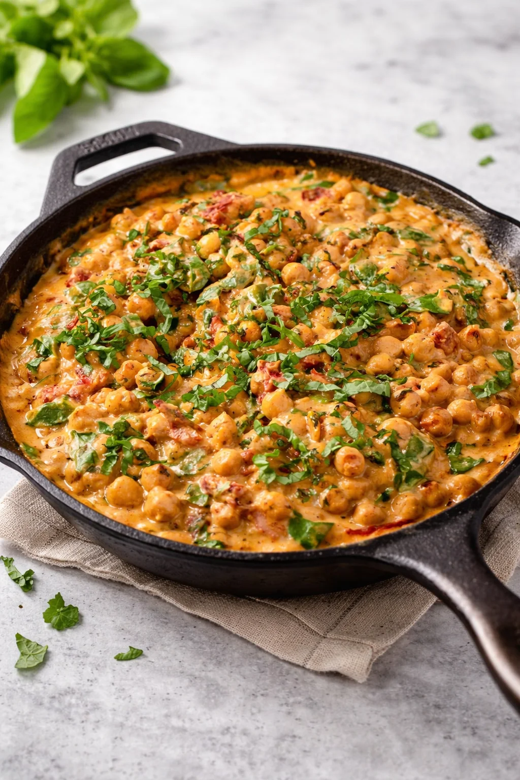 Marry Me Chickpeas dish featuring savory chickpeas and spices