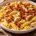 Creamy Chicken Bacon Ranch Pasta dish served in a bowl