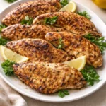 Deliciously grilled yogurt marinated chicken served with fresh herbs and spices.