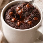 Best brownie in a mug prepared with rich chocolate and served in a mug