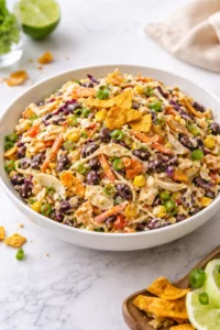 Colorful bowl of bold flavor-packed coleslaw with fresh vegetables