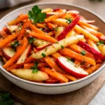 Fresh Carrot Apple Salad with crunchy carrots and sweet apples
