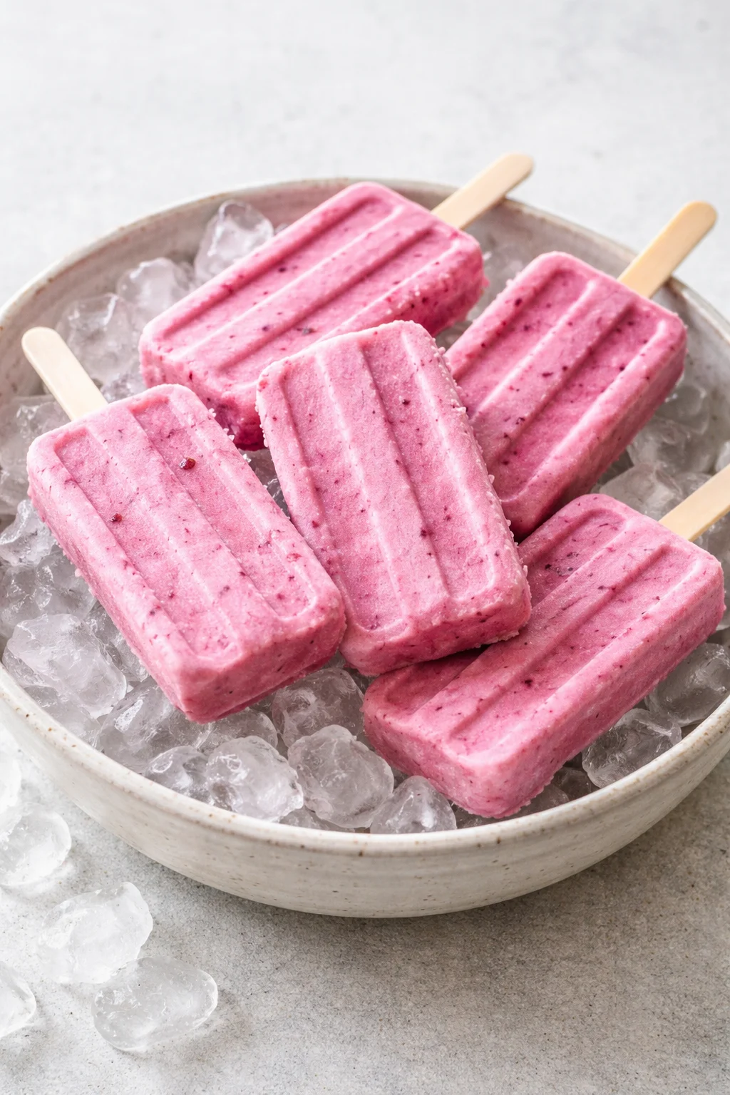 Delicious creamy Greek yogurt popsicles in colorful molds