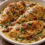 Crock Pot Marry Me Chicken recipe with creamy sauce and herbs